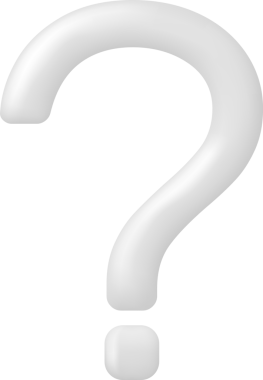 3D beyaz soru işareti