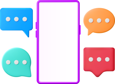 Metin baloncuklu 3d akıllı telefon