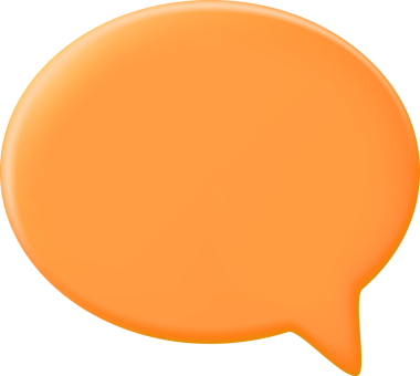 3B Turuncu Boş Konuşma Baloncuğu