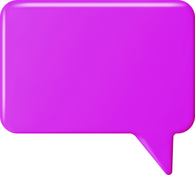 3B Mor Boşluk Konuşma Baloncuğu