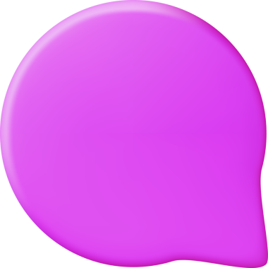 3B Mor Boşluk Konuşma Baloncuğu