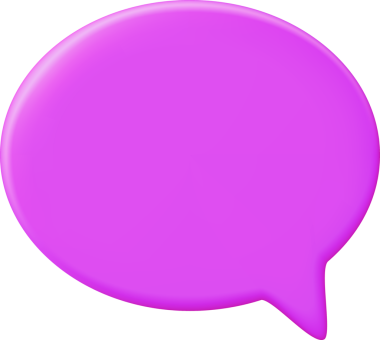 3B Mor Boşluk Konuşma Baloncuğu