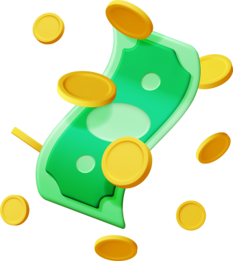 3D Banknote ve Altın Para