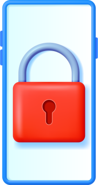 Ekranda Kilitli 3B Cep Telefonu.