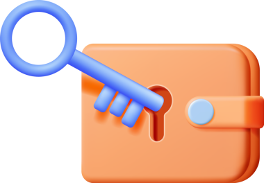 Asma Kilit Deliği ve Anahtarlı 3B Cüzdan