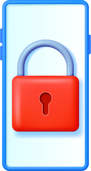 Ekranda Kilitli 3B Cep Telefonu.