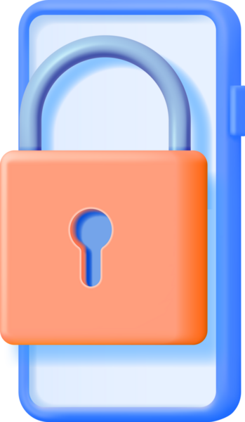 Ekranda Kilitli 3B Cep Telefonu.