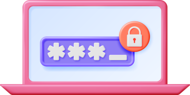 Kalkan Kilitli 3D Laptop ve Parola Ekranda