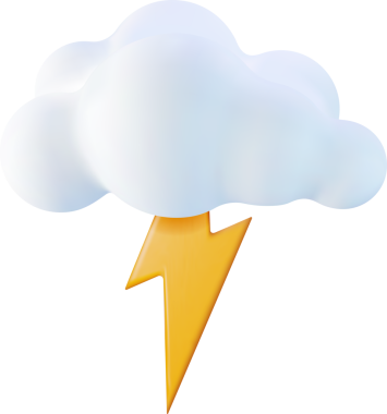 Şimşek Simgesiyle 3B Bulut