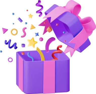 Düşen Konfeti ile 3D Hediye Kutusunu Aç