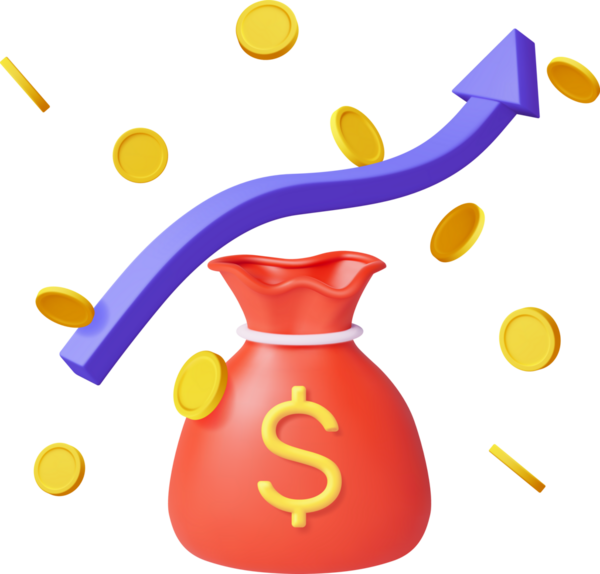 3 Boyutlu Para Bez Çantası Para ve Ok