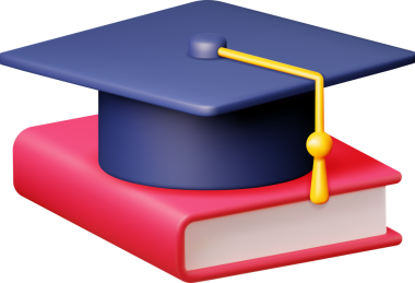 3 Boyutlu Mezuniyet Şapkası ve Kitabı