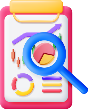 Panoda Büyüteçle 3D Pasta Diyagramı