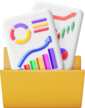 Turta Diyagramlı Kağıt Sayfa dolu 3B Dosya Dizini