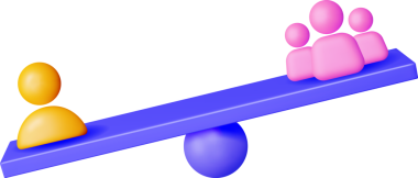 Grup Birler Arasında Duran Sarı Avatar ile 3B Ölçekleri
