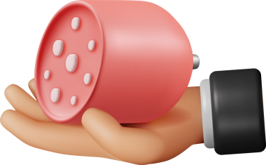 3 Boyutlu Jambon Dilimi veya Elde Sosis