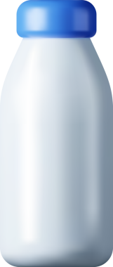 Sütlü 3B Cam Şişe