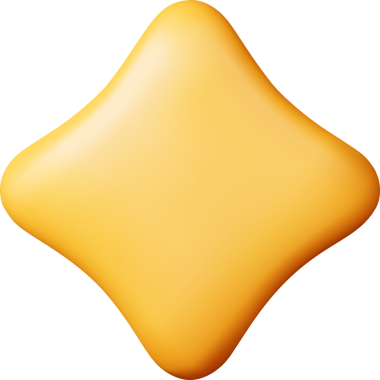 3 Boyutlu Parlak Sarı Yıldız