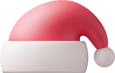 3 Boyutlu Kırmızı Noel Baba Şapkası