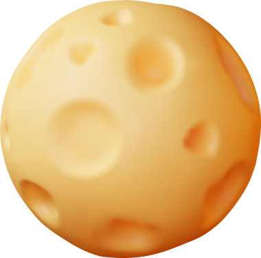 Kraterle Dolunay 3D Çizgi Filmi