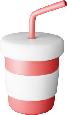 Saman ile 3d Gerçekçi Kırmızı Harcanabilir Kupa