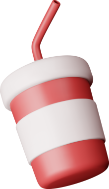 Saman ile 3d Gerçekçi Kırmızı Harcanabilir Kupa