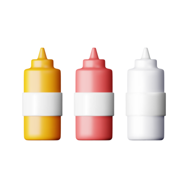 Fast Food için 3B Boş Plastik Şişeler