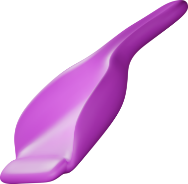 3D faraş simgesi, el tozu kabı sembolü, temizleme plastik kepçe simgesi