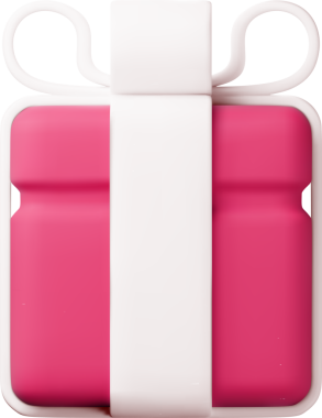 Yay ve Kurdele ikonlu 3B Hediye Kutusu.