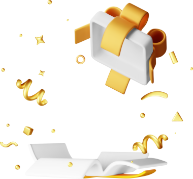 Düşen Konfeti ile 3B Hediye Kutusu