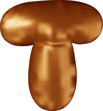 3d bronz alfabe balonu tek harf