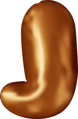 3d bronz alfabe balonu tek harf