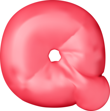 3d kırmızı alfabe balonu tek harf