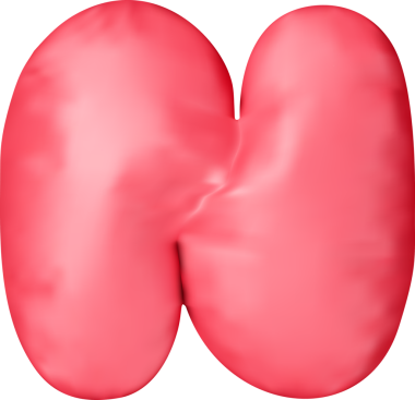 3d kırmızı alfabe balonu tek harf