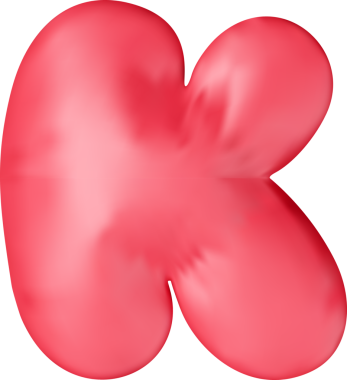 3d kırmızı alfabe balonu tek harf