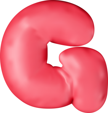 3d kırmızı alfabe balonu tek harf