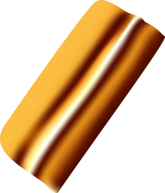 Üç boyutlu parti altın konfeti elementi. Altın kestane fişeği kurdelesi