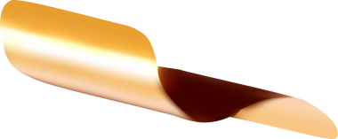 Üç boyutlu parti altın konfeti elementi. Altın kestane fişeği kurdelesi