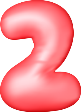 Üç boyutlu kırmızı balon iki numara.