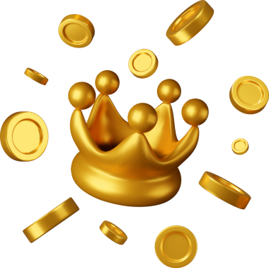3D Altın Taç Simgesi Simgesi