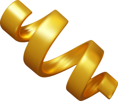 3D altın sarmal konfeti yılanbalığı