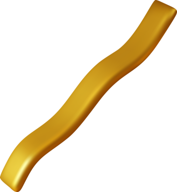 3D altın sarmal konfeti yılanbalığı