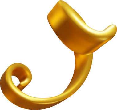 3D altın sarmal konfeti yılanbalığı