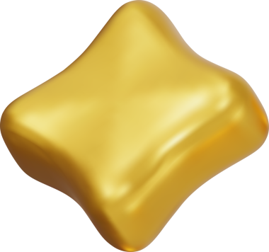 3D Parlak Altın Sarı Yıldız