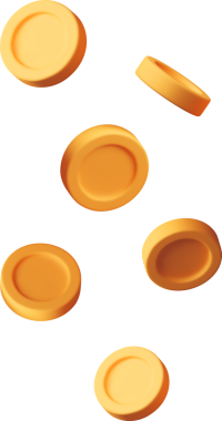 3D altın sikkeler, para yağmuru