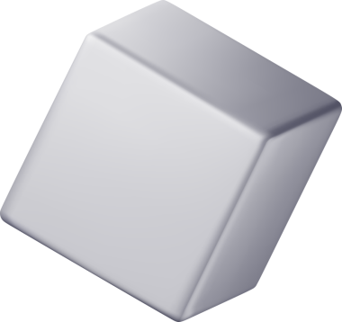 3D gri küp simgesi, kare metal kutu