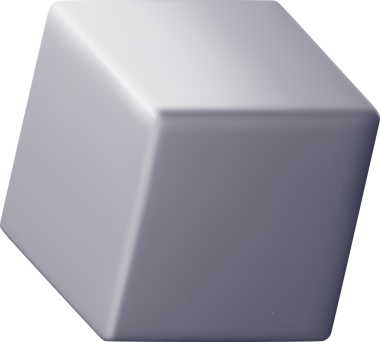 3D gri küp simgesi, kare metal kutu