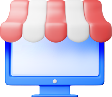 3B çizgili tente ve bilgisayar