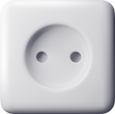 3d beyaz elektrik prizi