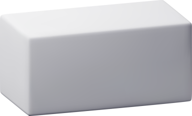 3d beyaz küboid şekil, temel geometrik şekil